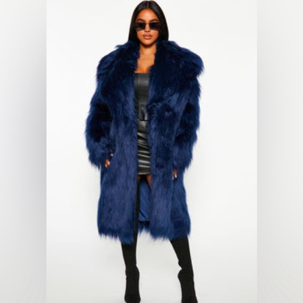 Faux fur coat